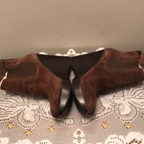 MICHAEL Kors Wedge Heels Ankle Boots Sz 9.5 - Picture 4 of 9